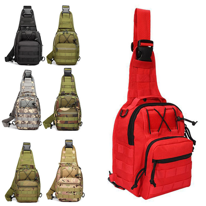 Hunting Outdoor Day - 多用途タクティカルチェストバッグ メンズ アウトドア EDC ショルダー スリングバッグ