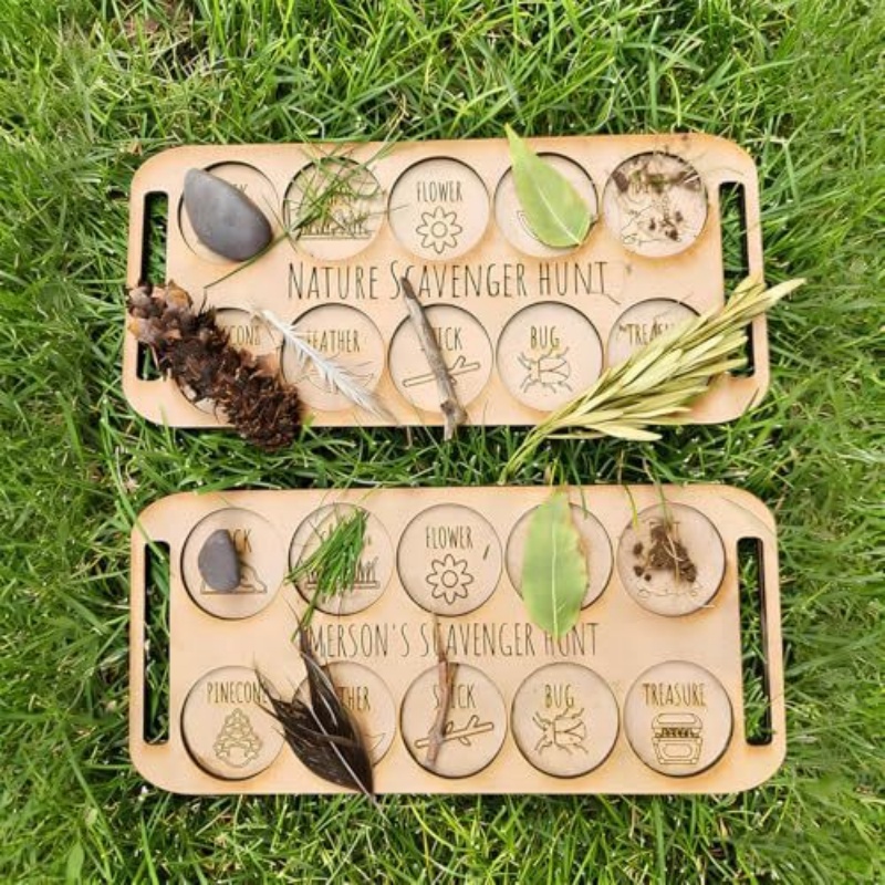 Outdoor Hunting Games For Kids - ポータブル木製昆虫採集ボード 屋外自然探検ゲーム 子供向け教育活動玩具 キャンプハイキング用