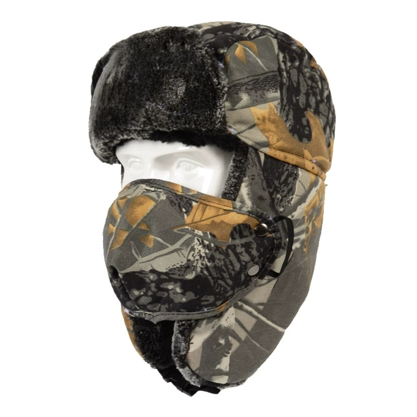 Hunting Outdoor Hats - 冬のメンズ迷彩厚いハンティングハットマスク付きアウトドア女性のサイクリングハイキングスキー登山釣り防風帽子
