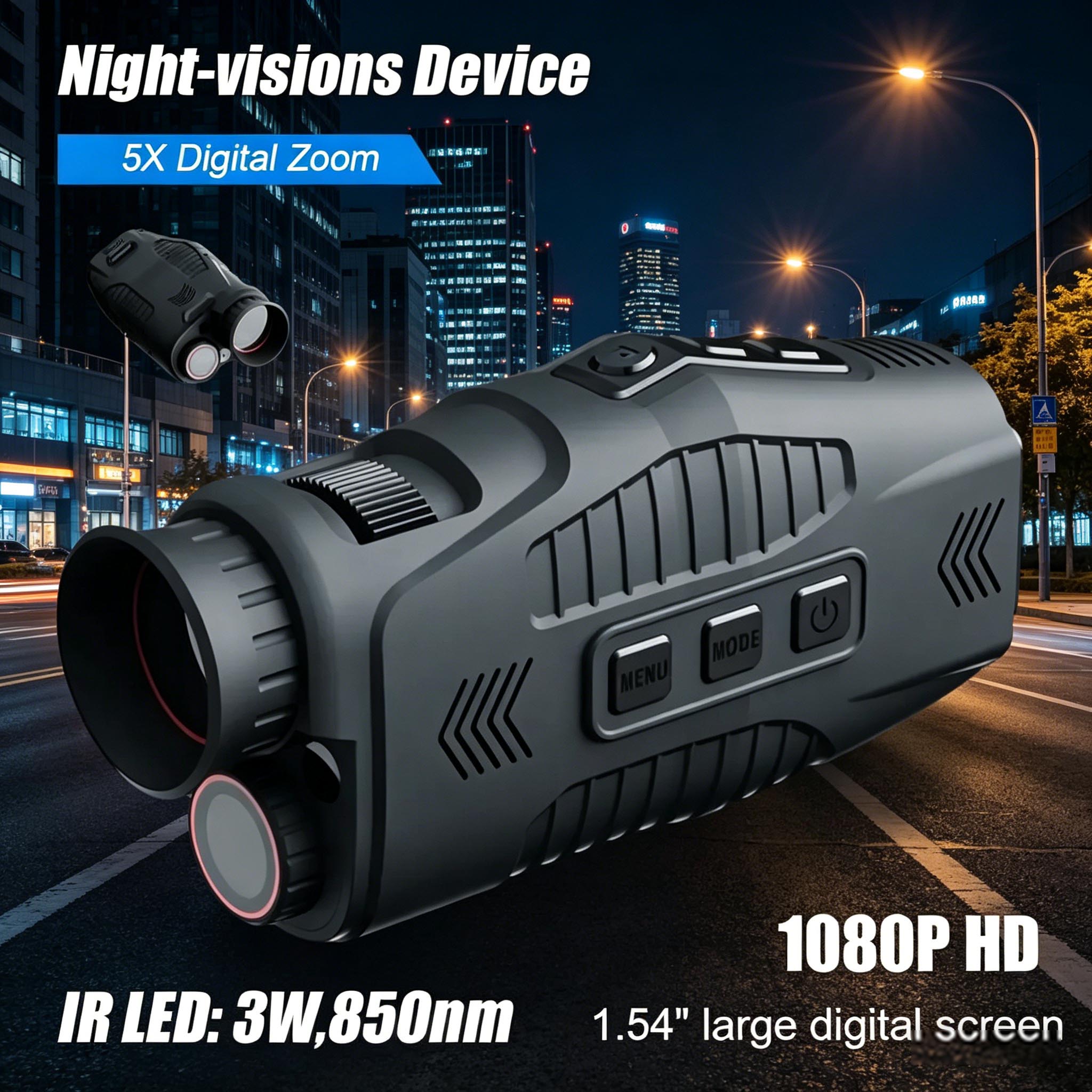 Hunting Outdoor Day - R11 1080P単眼赤外線暗視装置 5倍デジタルズーム 300m視界 昼夜兼用 写真撮影
