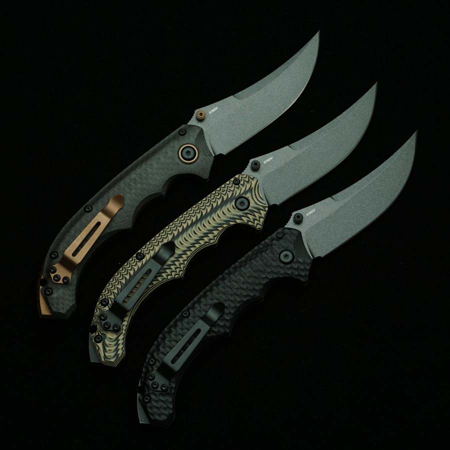 Best Hunting Outdoor Knife - 新型865ミニベッドラムベストフォームカーボンファイバー/G10ワッシャー折りたたみ式ポケットEDCツールキャンプハンティングマークS90Vブレードアウトドアナイフ