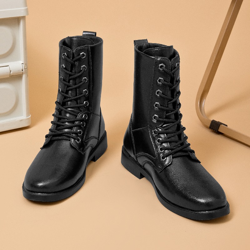 Hunting Outdoor Boots - MAIJIAKA ハイトップレザーブーツ屋外戦術戦闘ブーツメンズセキュリティブーツアンチスリップハイキングブーツ狩猟安全靴