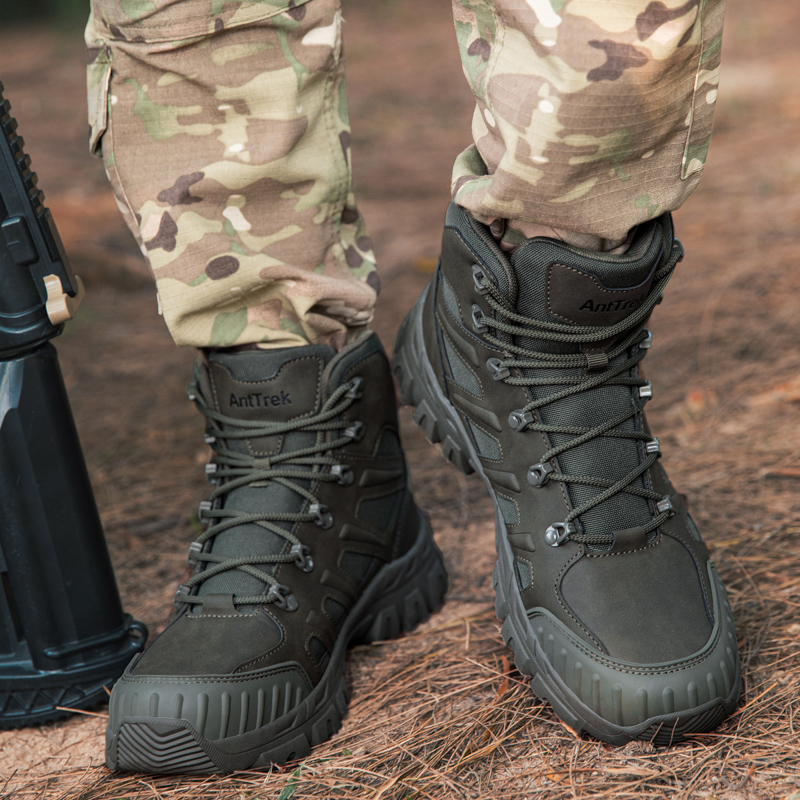 Hunting Outdoor Boots - 男性の戦術的なブーツ防水超軽量アンチスリップ男性高品質キャンプ軍ブーツ屋外デザートブーツ作業狩猟ブーツ
