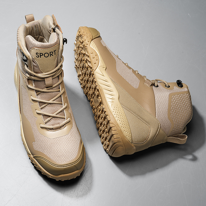 Hunting Outdoor Boots - 男性新しい戦術ブーツ屋外トレーニング安全作業滑り止め男性防水通気性軍ブーツ迅速な応答狩猟ブーツ