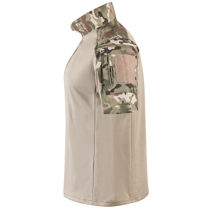 メンズ夏迷彩戦術シャツ半袖速乾戦闘 Tシャツ男性の軍 Tシャ - Hunting Outdoor Shirts のレビューと価格