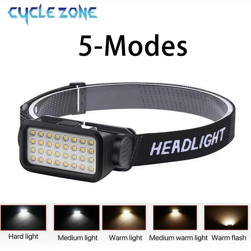 充電式ヘッドランプ 32 LED 5 モード調整可能なヘッド - Outdoor Hunting Supplies Inc のレビューと価格