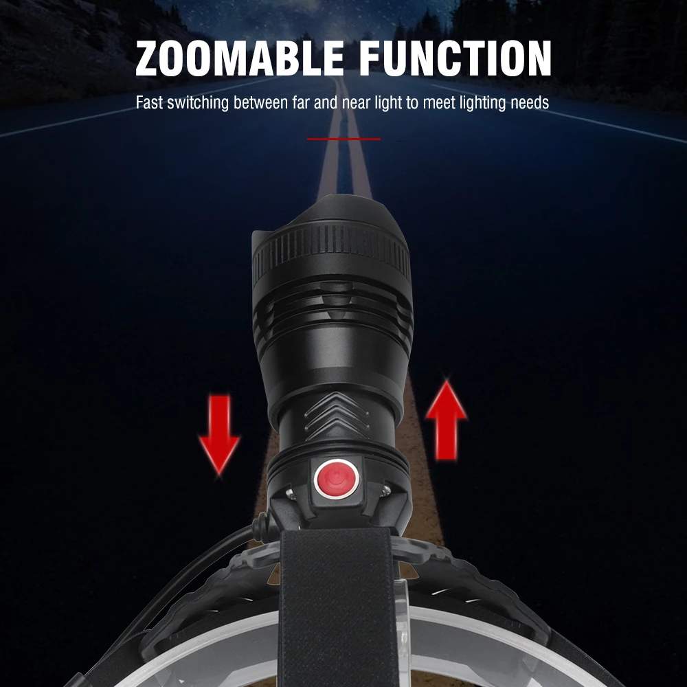 BORUiT 2000LM XHP50 LEDズーム式ヘッド - Hunting & Outdoor Supplies Vanderbijlpark Photos のレビューと価格