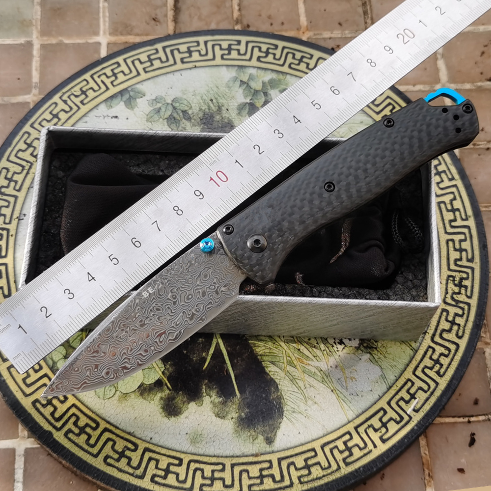 ラミネート鋼ダマスカス535チタンカーボンファイバーEDCツ - Best Hunting Outdoor Knife のレビューと価格