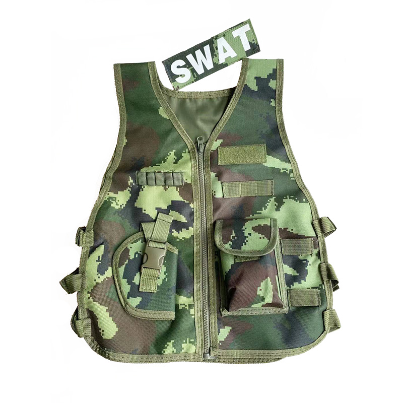 子供用迷彩戦術ベスト 夏用アウトドアキャンプトレーニングベス - Outdoor Hunting Games For Kids のレビューと価格
