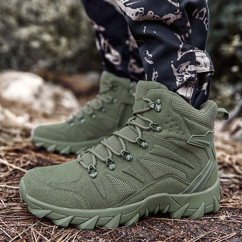 砂漠戦闘訓練ブーツ男性屋外キャンプ耐摩耗性迅速対応ハイキング - Hunting Outdoor Boots のレビューと価格
