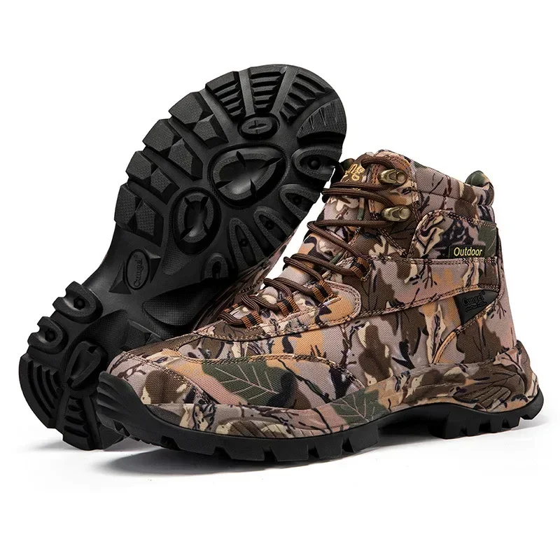 メンズハイトップ迷彩ハンティングブーツ通気性スポーツシューズ - Hunting Outdoor Boots のレビューと価格