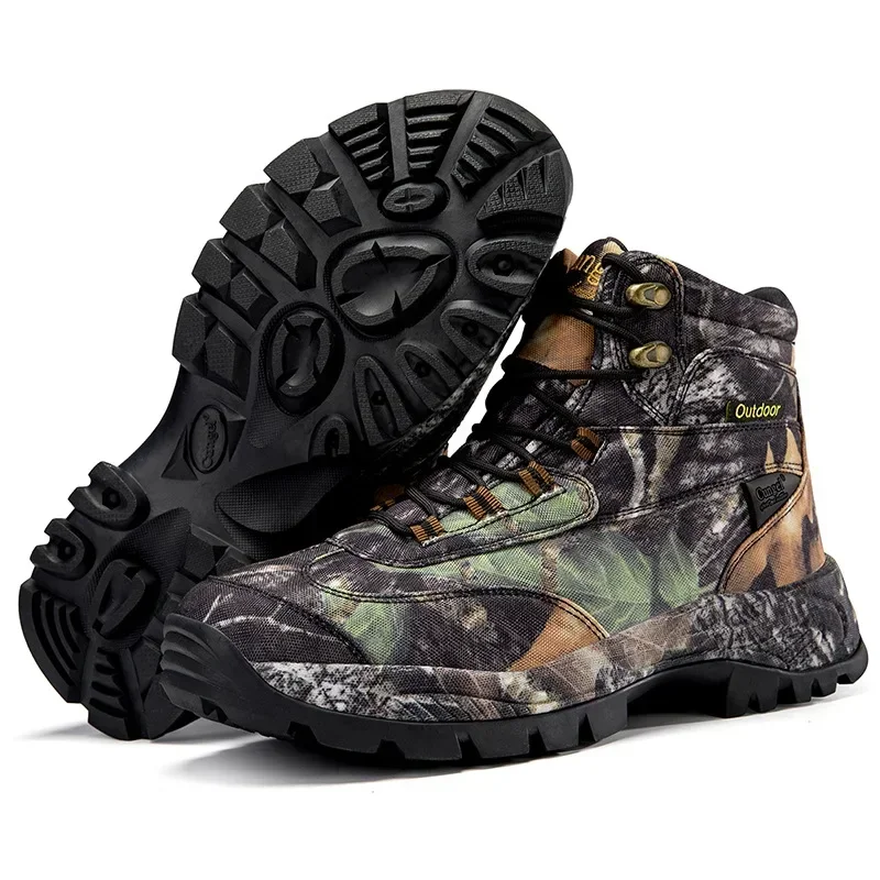 メンズハイトップ迷彩ハンティングブーツ通気性スポーツシューズ - Hunting Outdoor Boots のレビューと価格