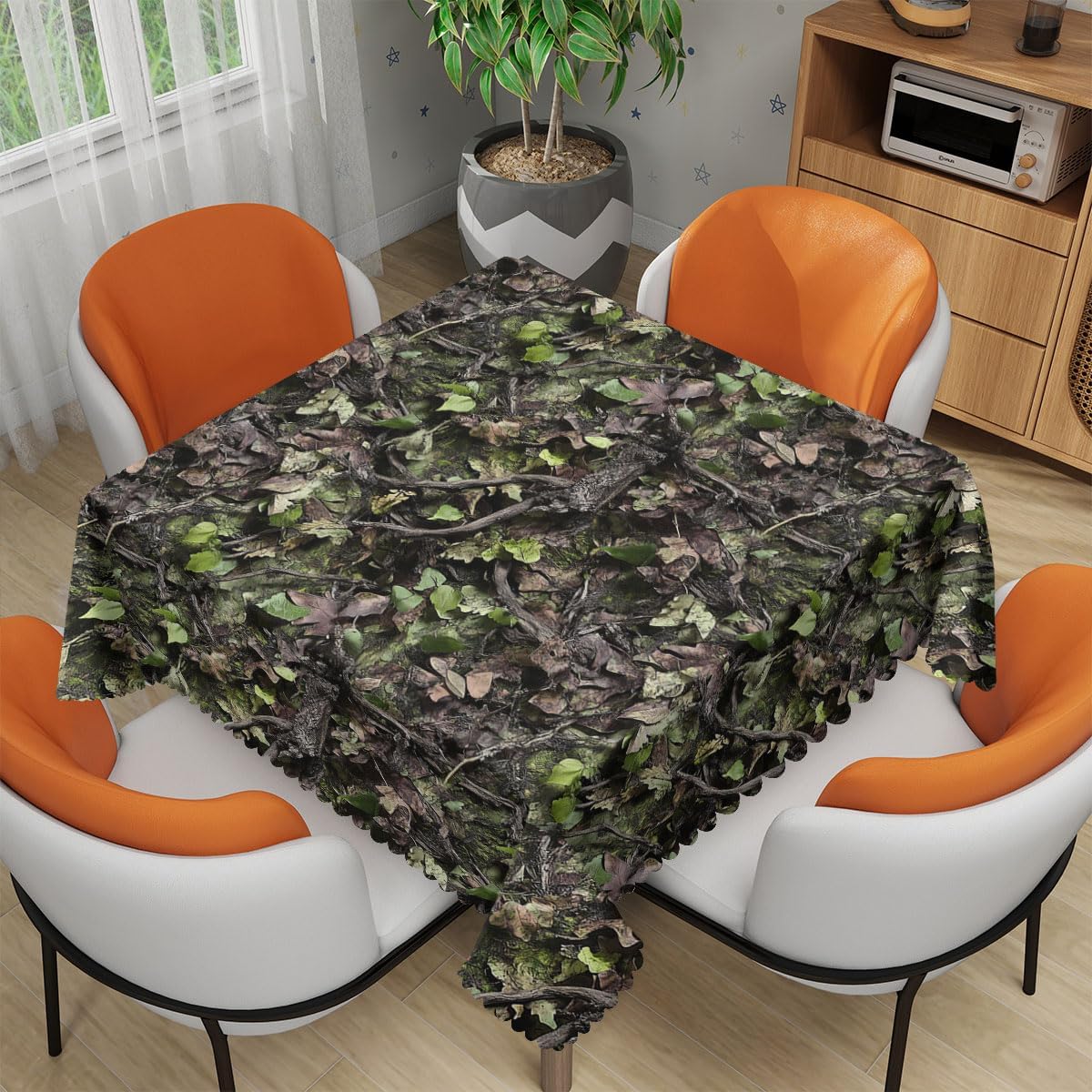迷彩柄ハンティングスクエアテーブルクロス 葉っぱと枝模様 カ - Outdoor Hunting Table のレビューと価格