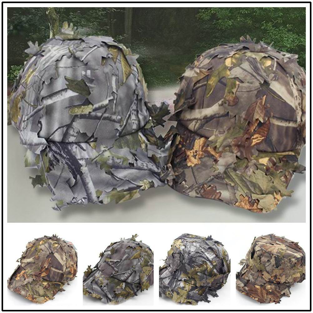 戦術的なミリタリーカモフラージュキャップ,3Dバイオニックリ - Hunting Outdoor Hats のレビューと価格