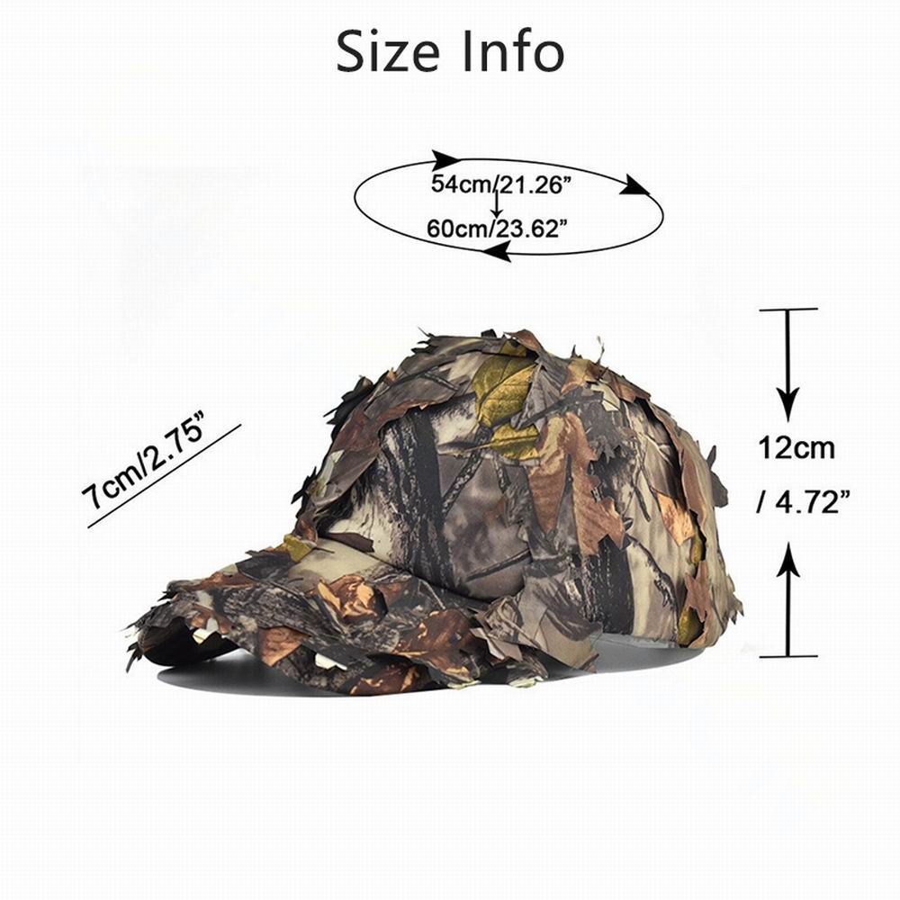 戦術的なミリタリーカモフラージュキャップ,3Dバイオニックリ - Hunting Outdoor Hats のレビューと価格