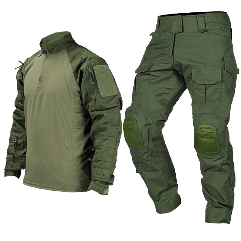 屋外戦闘用タクティカルスーツ耐摩耗性Tシャツ+カーゴパンツメ - Hunting Outdoor Shirts のレビューと価格