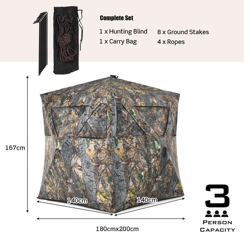 鹿やアンテロープ用の地釘と固定具付きポータブルハンティングブ - Hunting Outdoors のレビューと価格