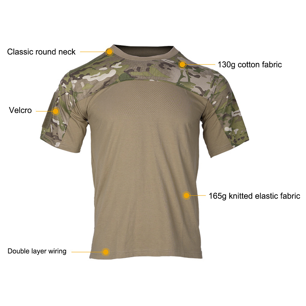 男性用の通気性のあるTシャツ,戦術的な戦闘のTシャツ,狩猟服 - Hunting Outdoor Shirts のレビューと価格