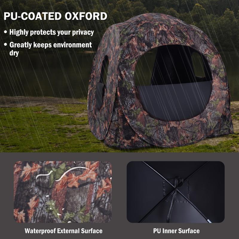 3人用ポップアップハンティングテント、PUオックスフォード生 - Hunting Outdoors のレビューと価格