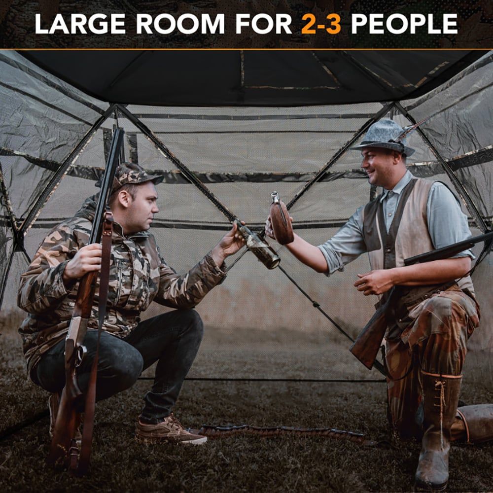 5-in-1着脱式ハンティングブラインド、天窓付き2～3人用 - Hunting Outdoors のレビューと価格