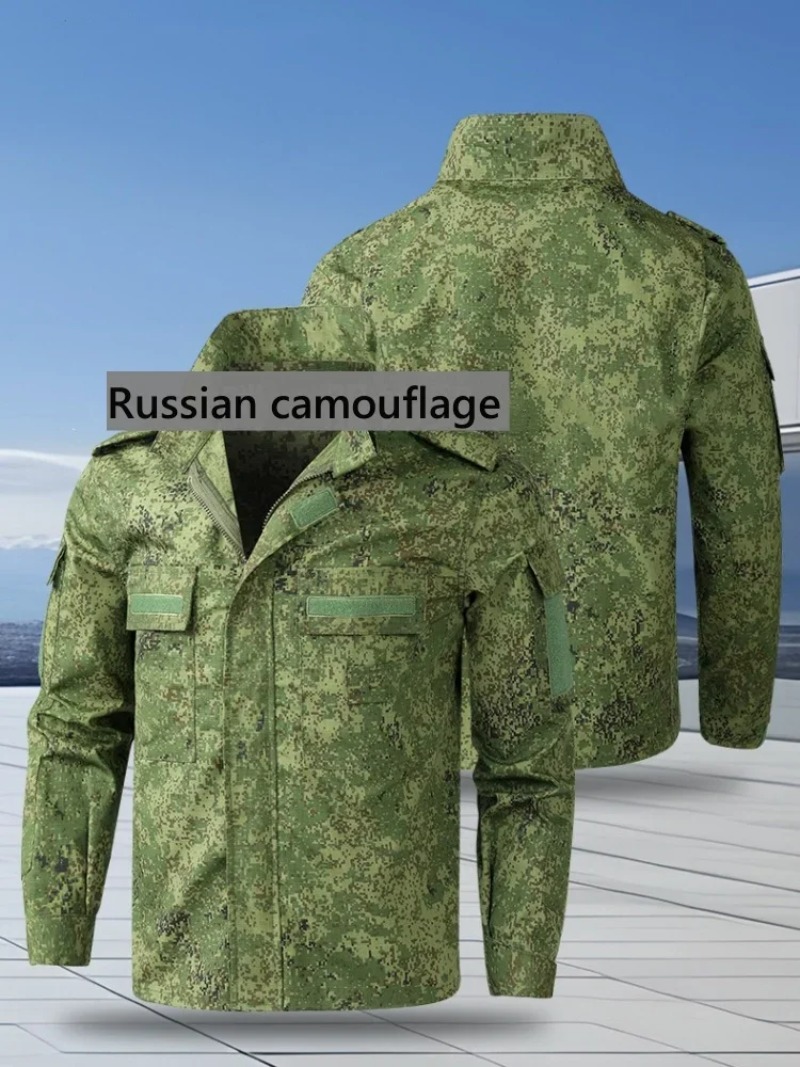 ロシア迷彩戦術服戦闘服男性用フィールドトレーニング服屋外狩猟 - Hunting Outdoors のレビューと価格
