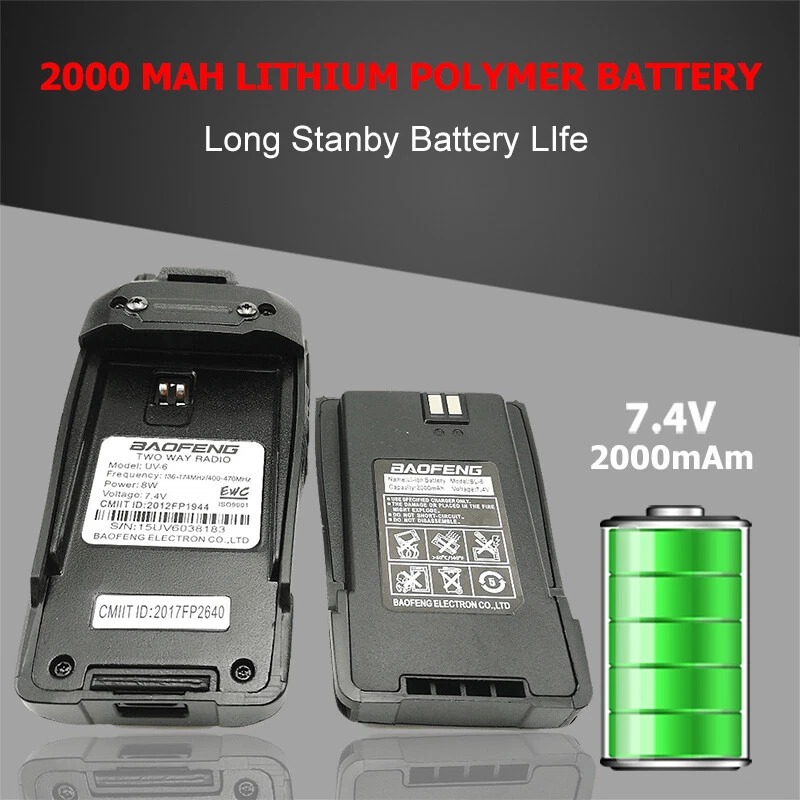 BAOFENG UV6 トランシーバー 8W VHF/UHF - Hunting Outdoors のレビューと価格