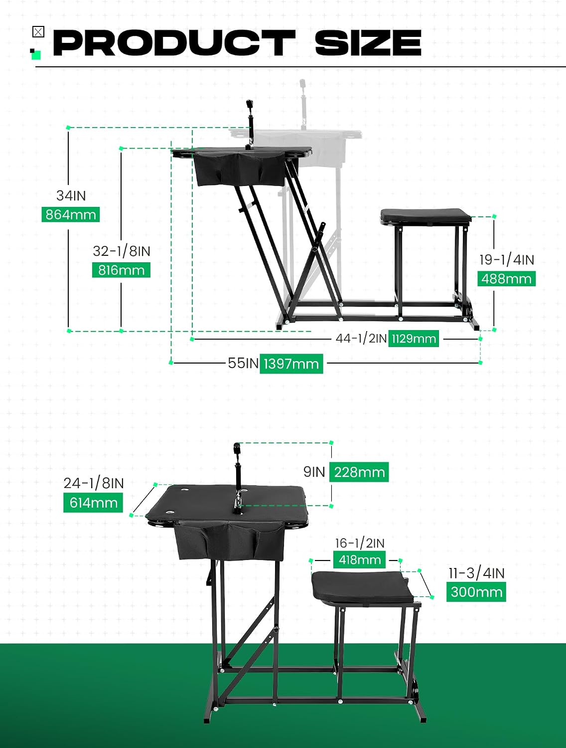 折りたたみ式射撃ベンチ、高さ調節可能なシート付き、ポータブル - Outdoor Hunting Table のレビューと価格