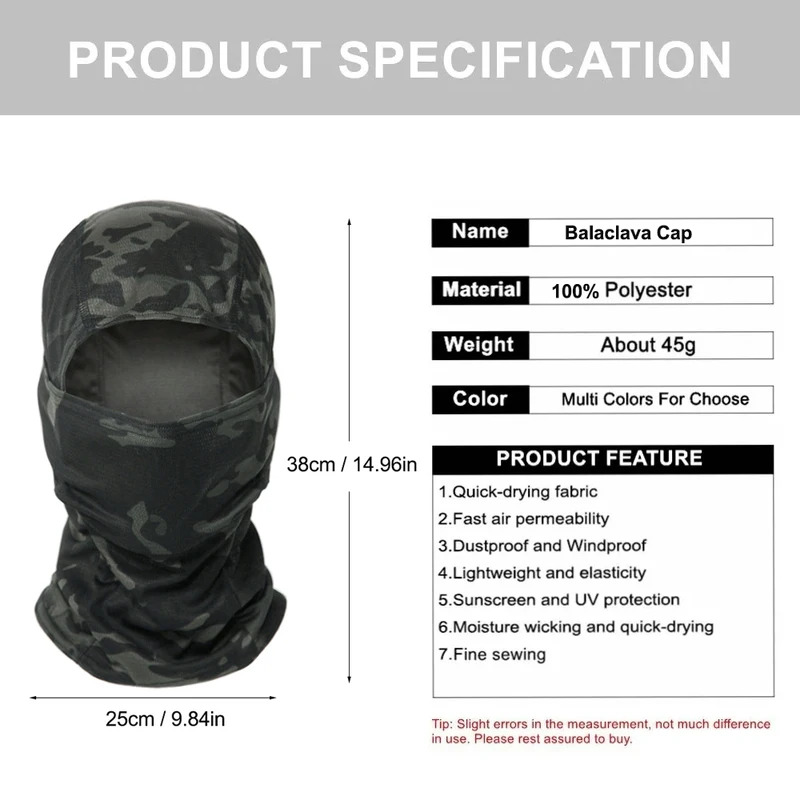 迷彩バラクラバ帽子 サイクリング フルフェイスマスク アウト - Hunting Outdoor Hats のレビューと価格