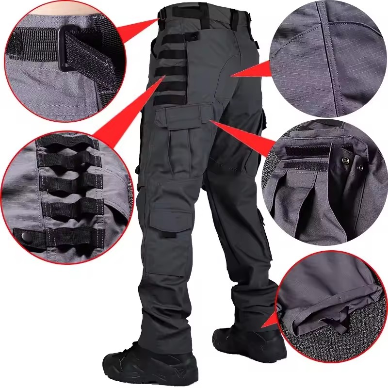 タクティカルパンツ男性屋外カーゴパンツマルチポケット防水作業 - Outdoor Hunting Trousers のレビューと価格