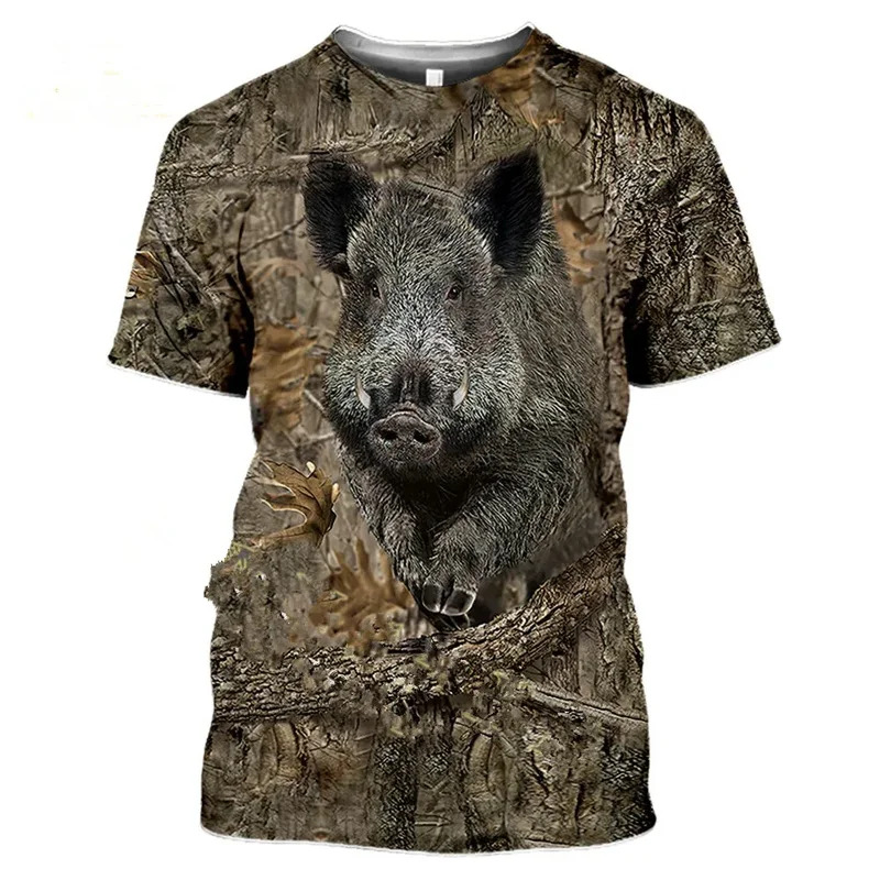 2026 迷彩狩猟動物イノシシ 3d Tシャツ夏カジュアルメ - Wildman Hunting & Outdoor Polokwane Photos のレビューと価格
