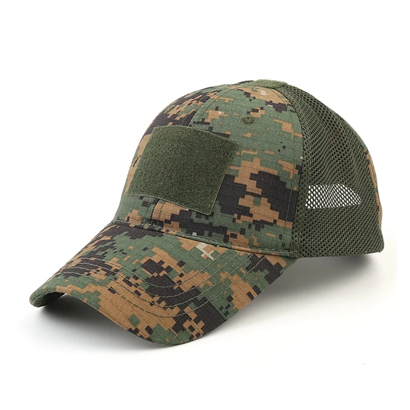 アウトドアマルチカム迷彩柄調整可能キャップメッシュタクティカ - Hunting Outdoor Hats のレビューと価格