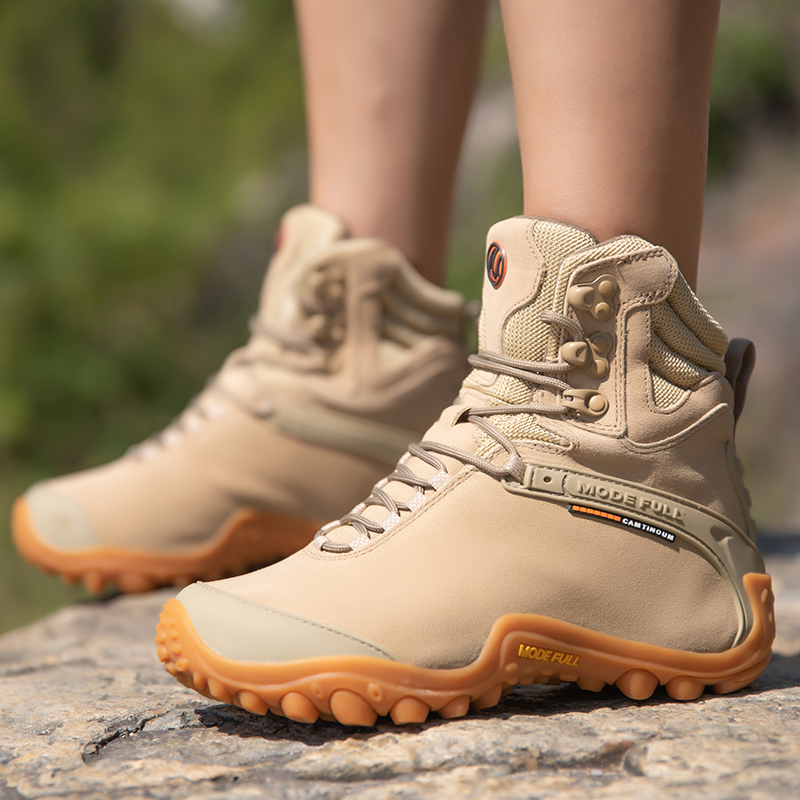 牛革男性冬のハイキングブーツ女性のための屋外防水ツリーキング - Hunting Outdoor Boots のレビューと価格