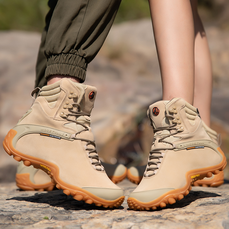 牛革男性冬のハイキングブーツ女性のための屋外防水ツリーキング - Hunting Outdoor Boots のレビューと価格