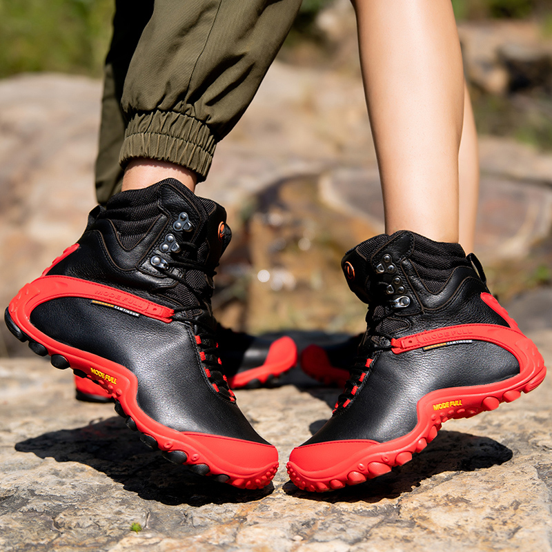 牛革男性冬のハイキングブーツ女性のための屋外防水ツリーキング - Hunting Outdoor Boots のレビューと価格