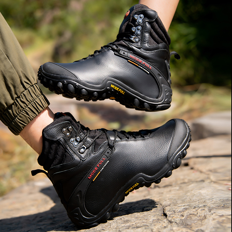 牛革男性冬のハイキングブーツ女性のための屋外防水ツリーキング - Hunting Outdoor Boots のレビューと価格