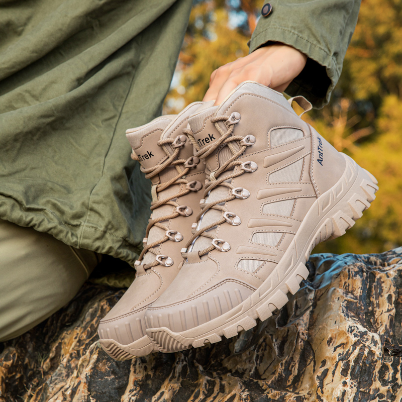 男性の戦術的なブーツ防水超軽量アンチスリップ男性高品質キャン - Hunting Outdoor Boots のレビューと価格