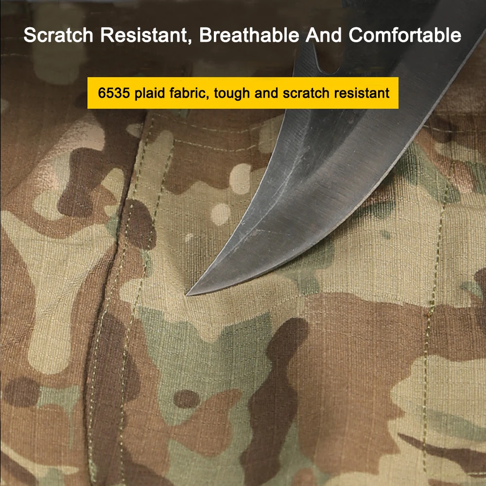 男性の戦術的なスポーツズボン迷彩作業服カーゴパンツマルチカム - Outdoor Hunting Trousers のレビューと価格