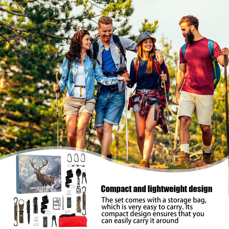 サバイバルツールアドベントカレンダー、キャンプ、釣り、狩猟、 - Hunting Outdoor Day のレビューと価格