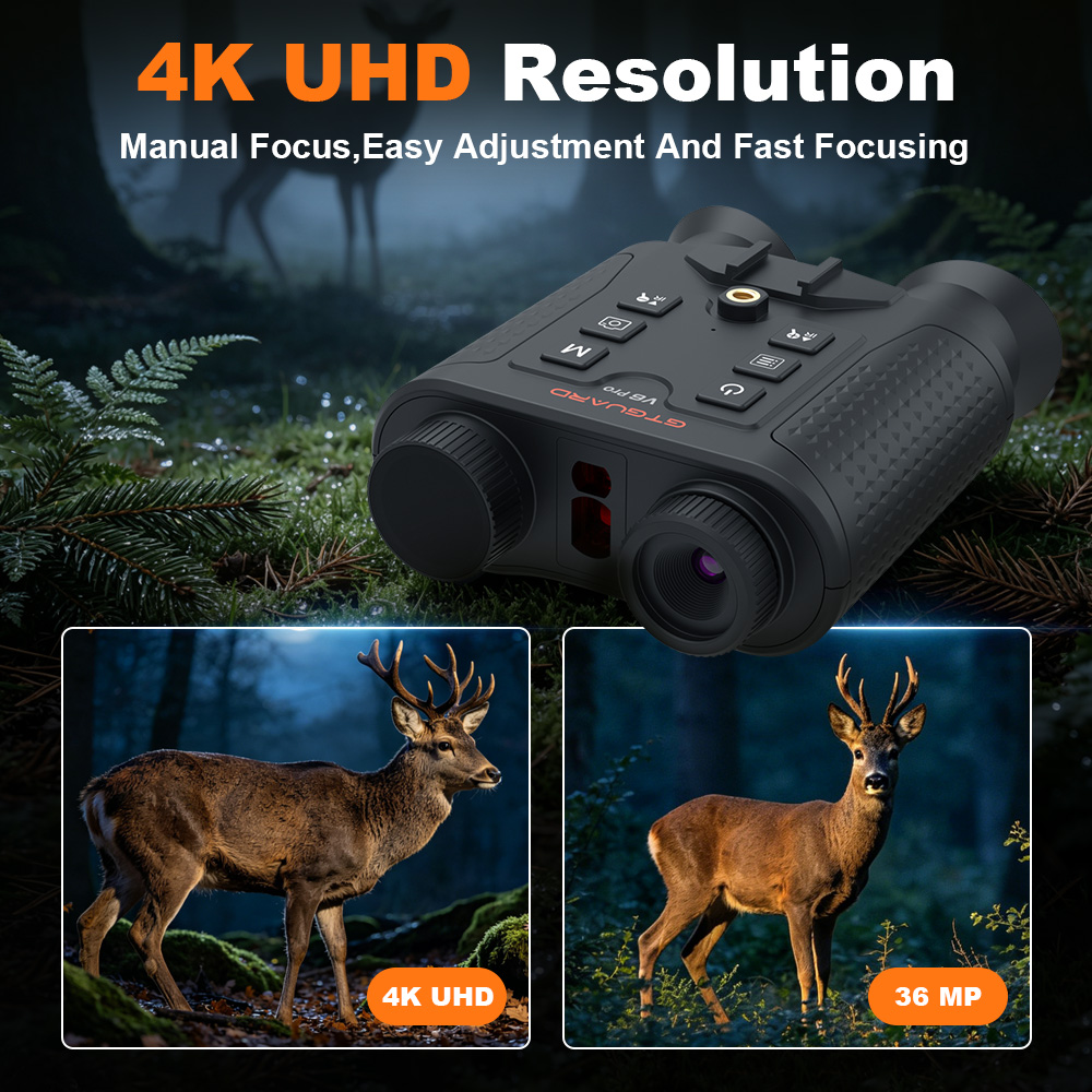 4Kナイトビジョン双眼鏡 8倍デジタルズーム 赤外線ナイトビ - Hunting Outdoor Day のレビューと価格